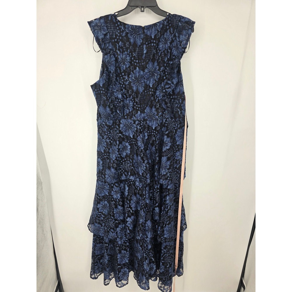 Lulus Molinetto Navy Blue Lace Ruffled Tiered Sleeveless Maxi Dress Size XXL - Picture 7 of 7